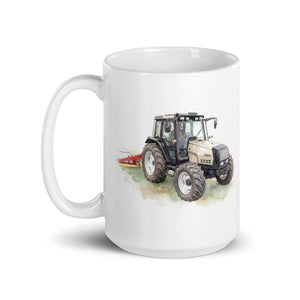 Furrow & Fields Valtra 6750 Watercolor | White Glossy Mug Quality Farmers Merch
