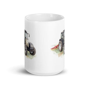 Furrow & Fields Valtra 6750 Watercolor | White Glossy Mug Quality Farmers Merch