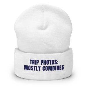 Furrow & Fields White Trip Photos: Mostly Combines | Cuffed Beanie Quality Farmers Merch