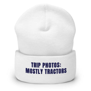 Furrow & Fields White Trip Photos: Mostly Tractors | Cuffed Beanie Quality Farmers Merch