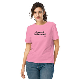 Furrow & Fields Women's T-shirt Bubble Pink / S Queen of the Farmyard | Women's Premium T-shirt Quality Farmers Merch