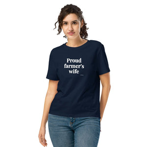 Furrow & Fields Women's T-shirt French Navy / S Proud Farmer’s Wife | Women's Premium T-shirt Quality Farmers Merch