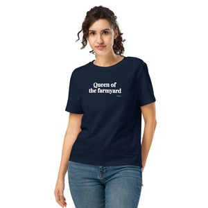 Furrow & Fields Women's T-shirt French Navy / S Queen of the Farmyard | Women's Premium T-shirt Quality Farmers Merch