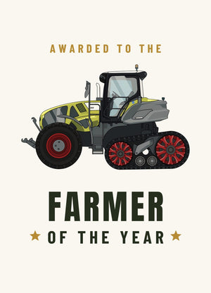 Furrow & Fields Greeting Card Farmer of the Year Claas Axion 900 | Greeting Card Quality Farmers Merch