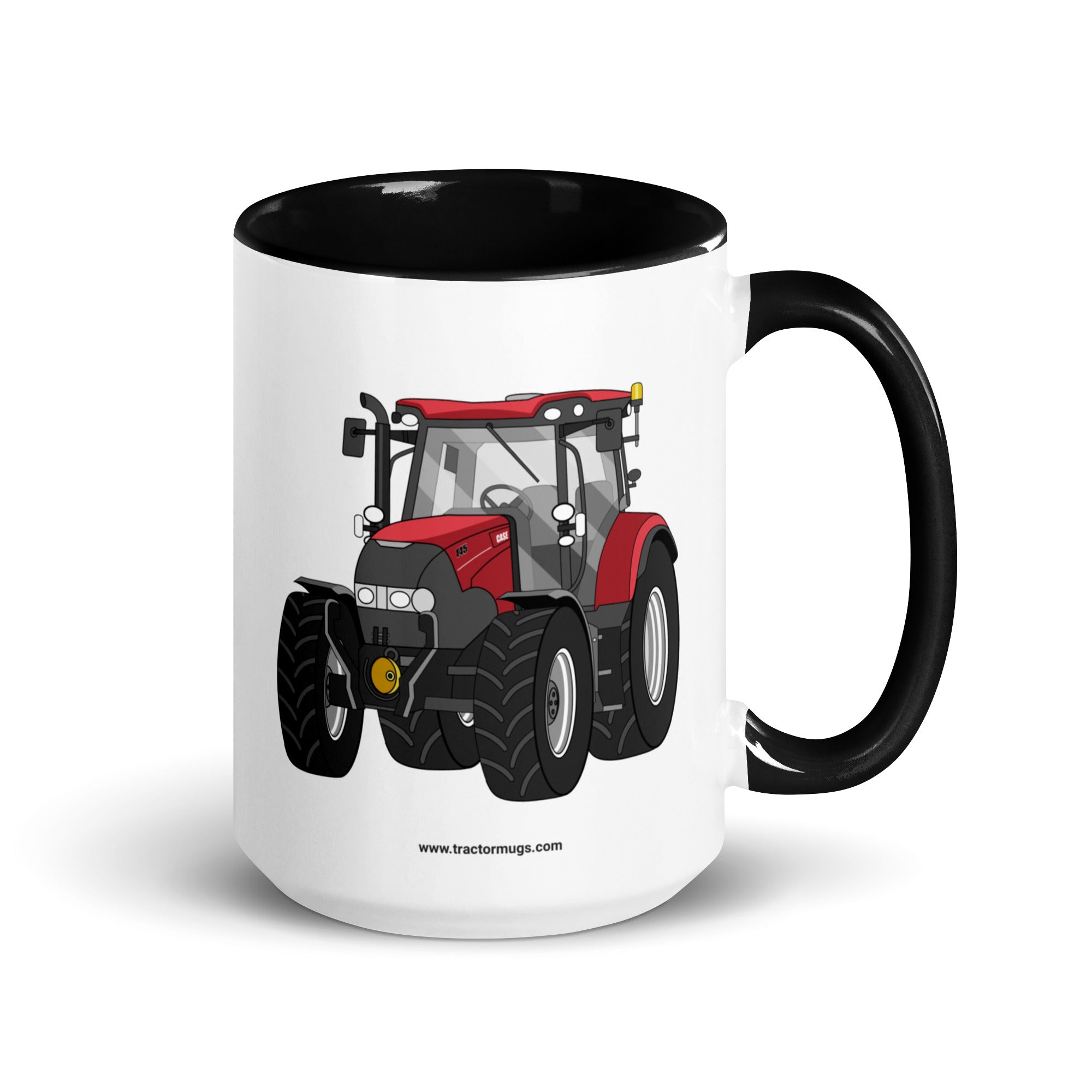 IH Black / 15 oz Case IH Maxxum 145 | Mug with Color Inside Quality Farmers Merch