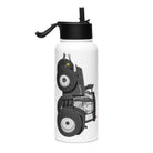 IH Case IH 195 CVX Black | Stainless steel water bottle with a straw lid Quality Farmers Merch