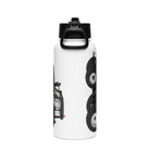 IH Case IH 195 CVX Black | Stainless steel water bottle with a straw lid Quality Farmers Merch