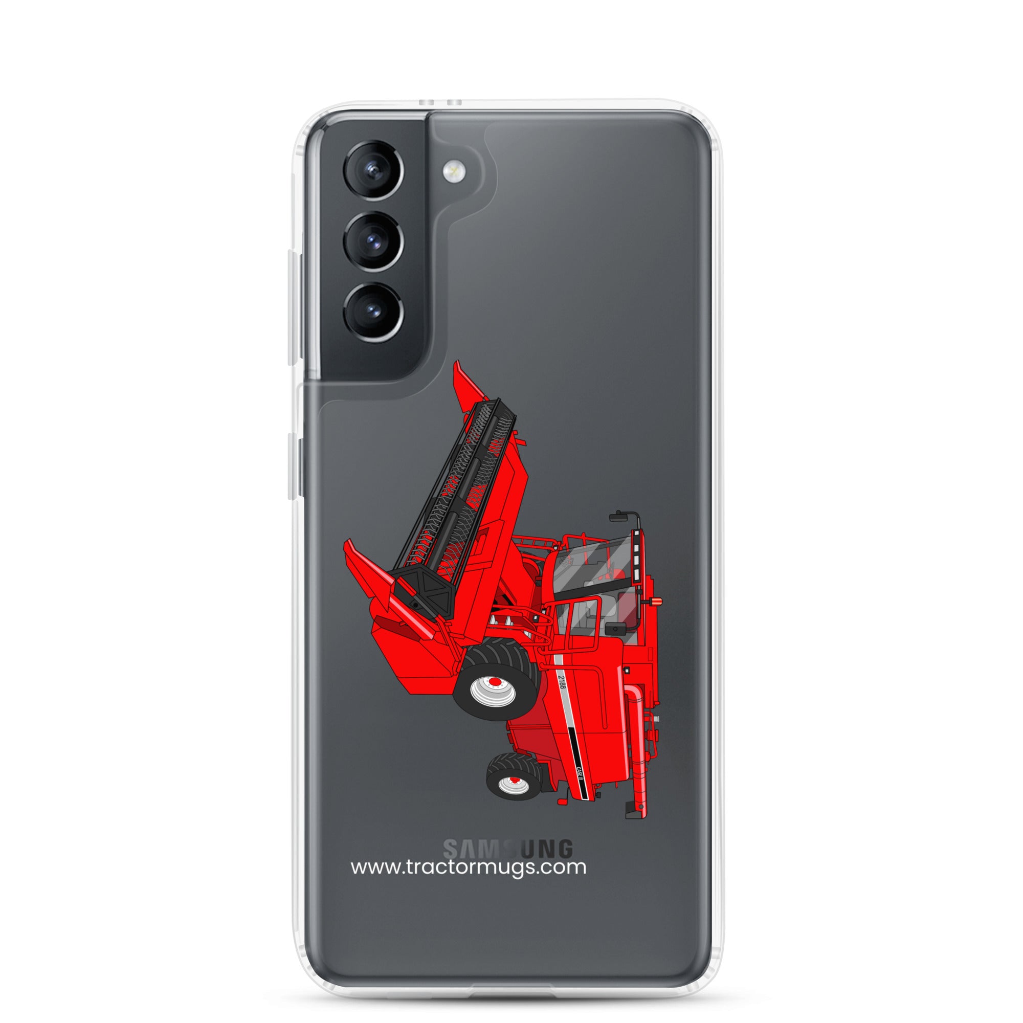 IH Clear Case for Samsung® Samsung Galaxy S21 Case IH Axial Flow 2188 Harvester | Clear Case for Samsung® Quality Farmers Merch