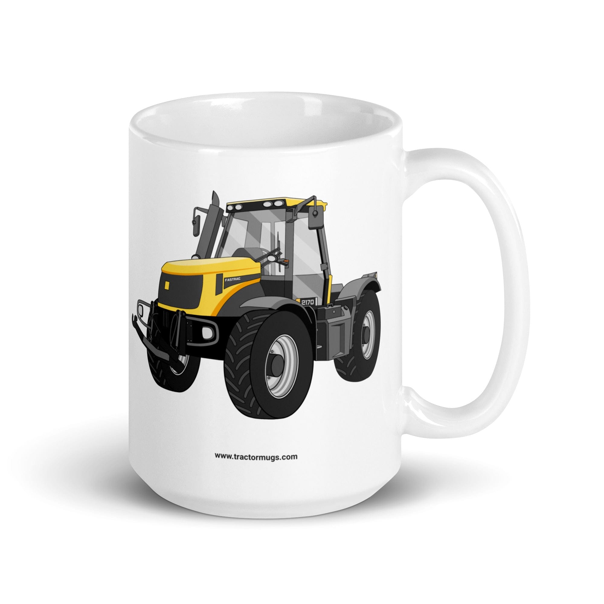 JCB 15 oz JCB Fastrac 2170 | White glossy mug Quality Farmers Merch