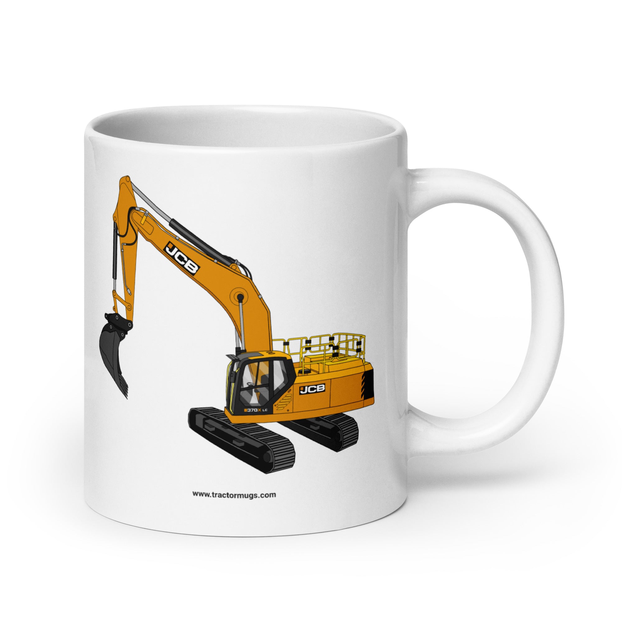 JCB 20 oz JCB 370 LC | White glossy mug Quality Farmers Merch