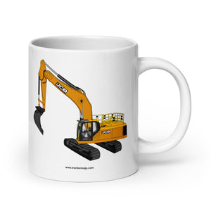 JCB 20 oz JCB 370 LC | White glossy mug Quality Farmers Merch