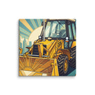 JCB 6″×6″ JCB 3CX TURBO | Art Deco Canvas Quality Farmers Merch