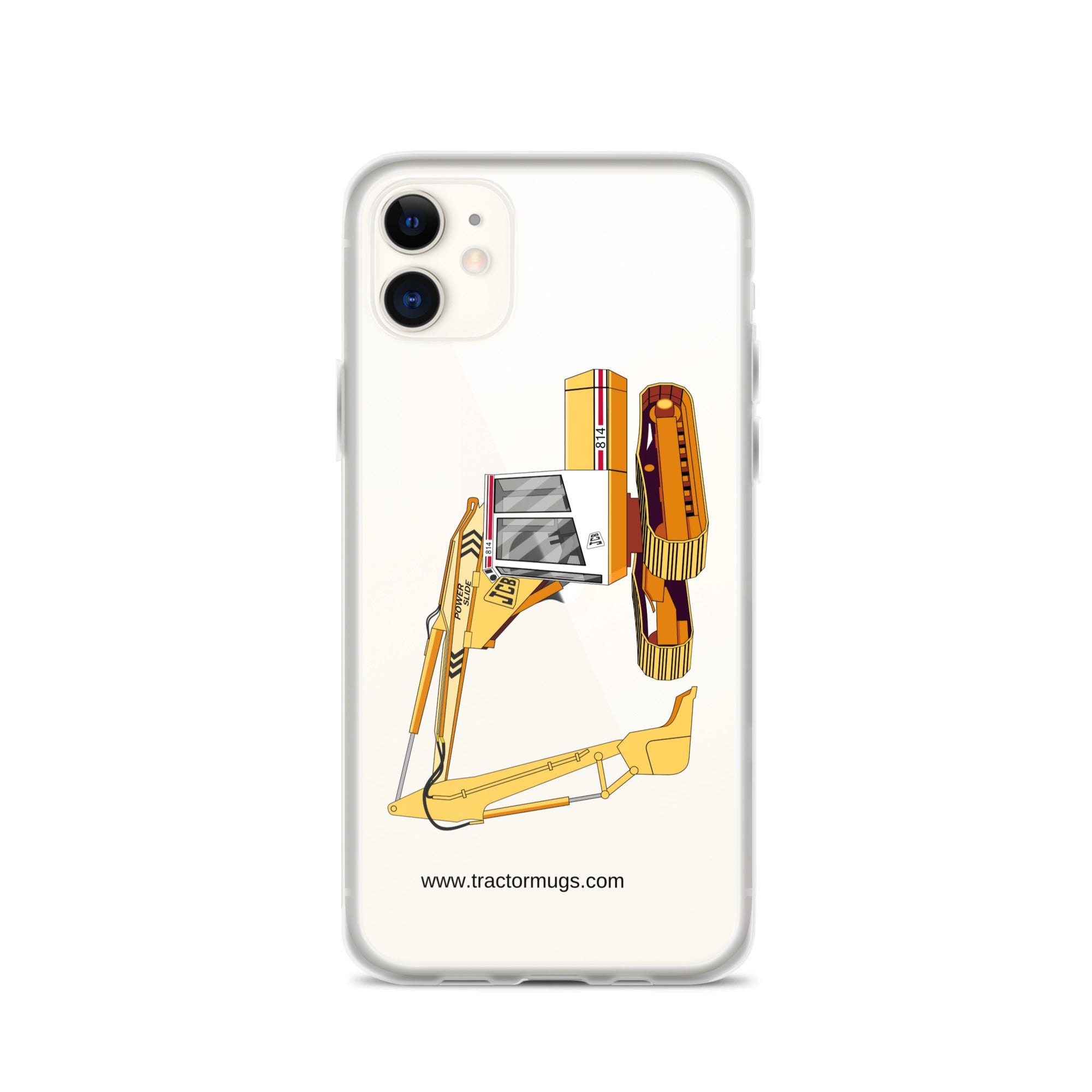 JCB Clear Case for iPhone® iPhone 11 JCB 814 Super | Clear Case for iPhone® Quality Farmers Merch