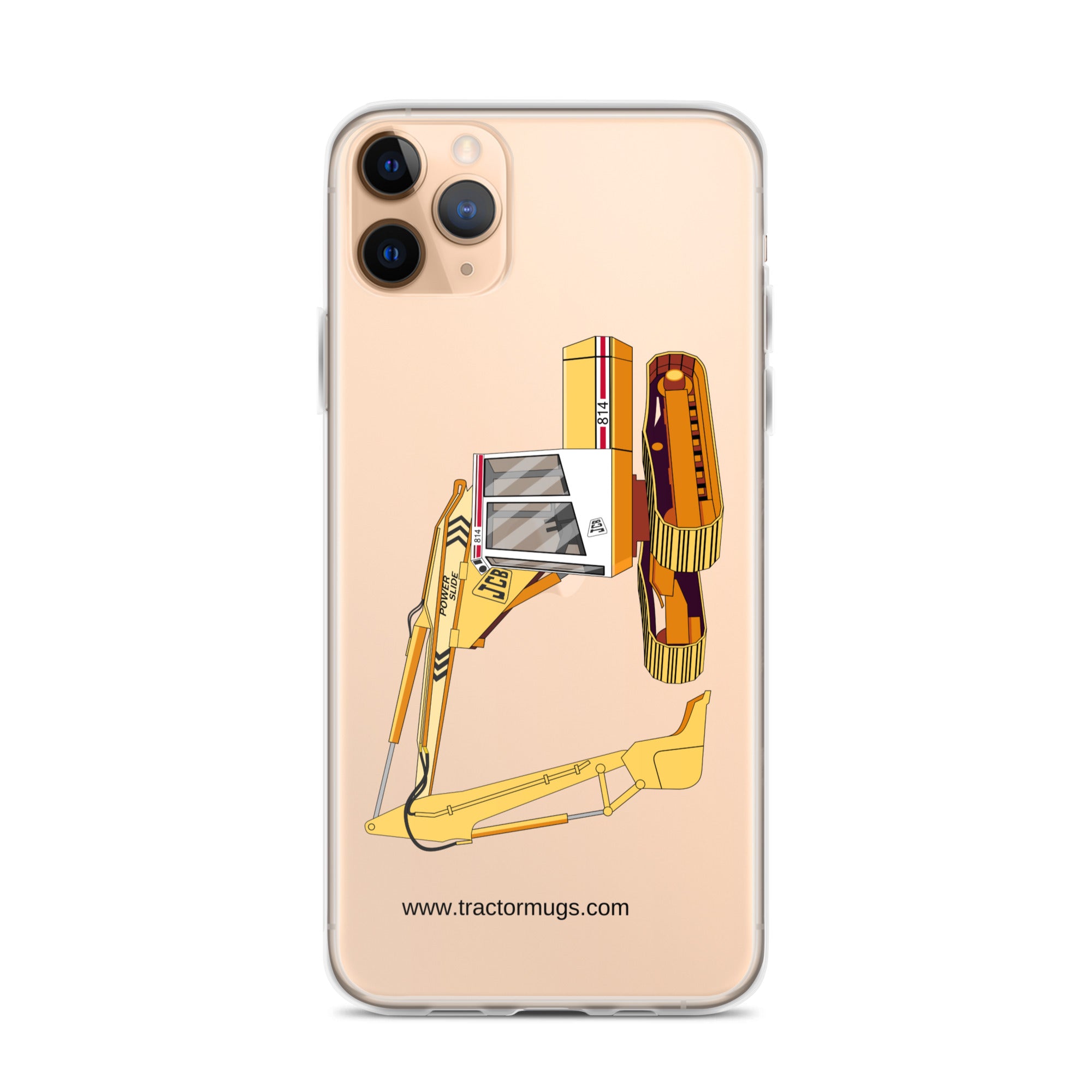 JCB Clear Case for iPhone® iPhone 11 Pro Max JCB 814 Super | Clear Case for iPhone® Quality Farmers Merch