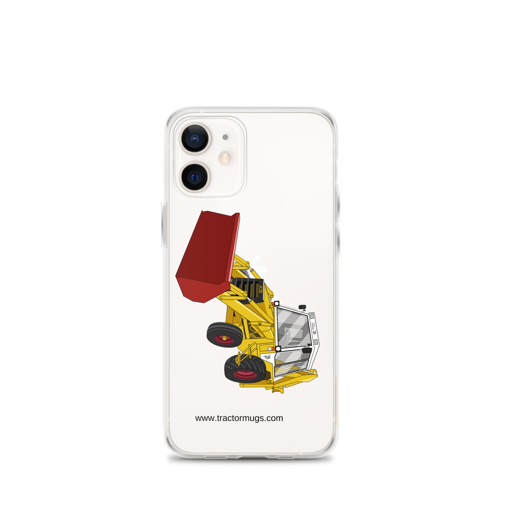 JCB Clear Case for iPhone® iPhone 12 mini JCB 3CX White Cabin 2WD | Clear Case for iPhone® Quality Farmers Merch