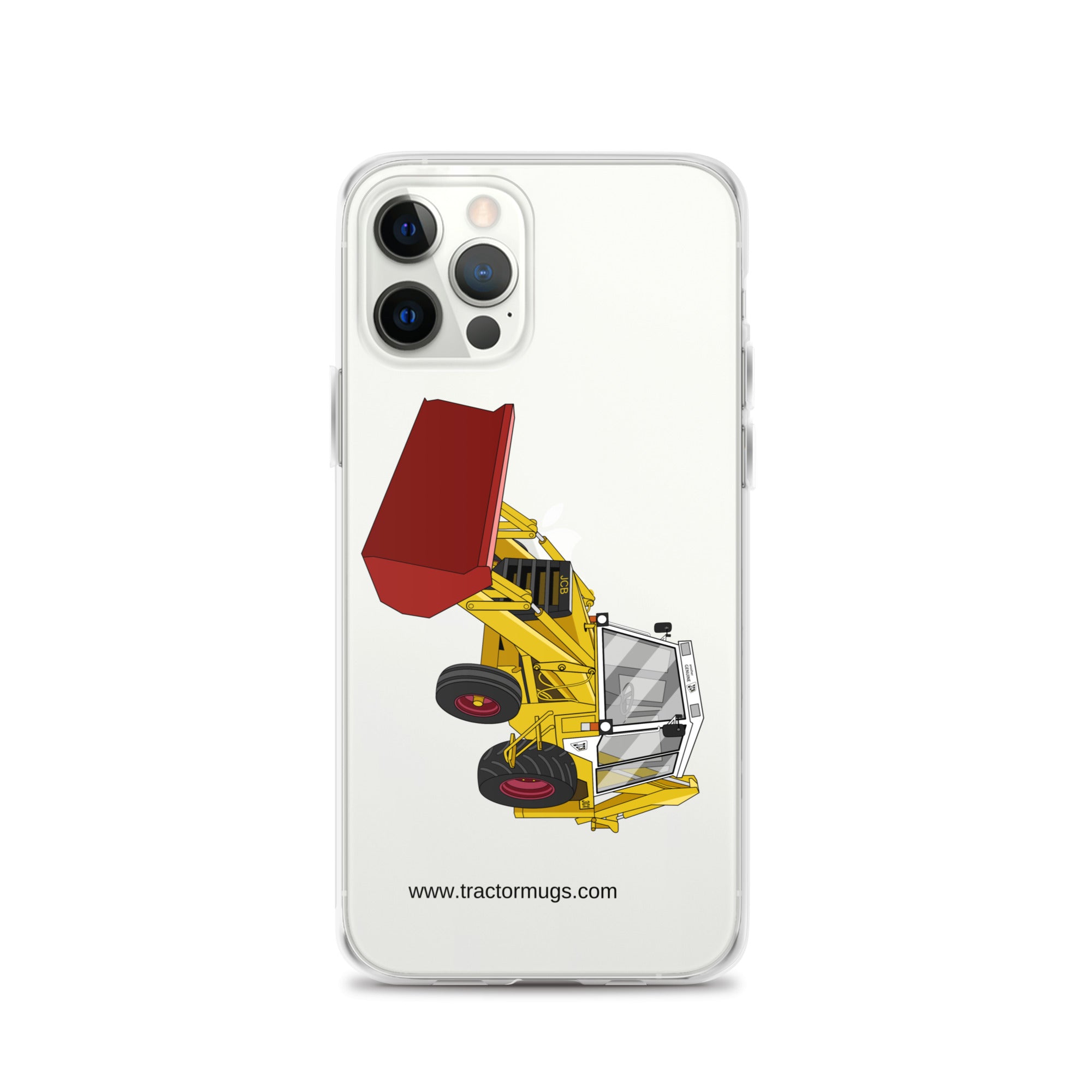 JCB Clear Case for iPhone® iPhone 12 Pro JCB 3CX White Cabin 2WD | Clear Case for iPhone® Quality Farmers Merch