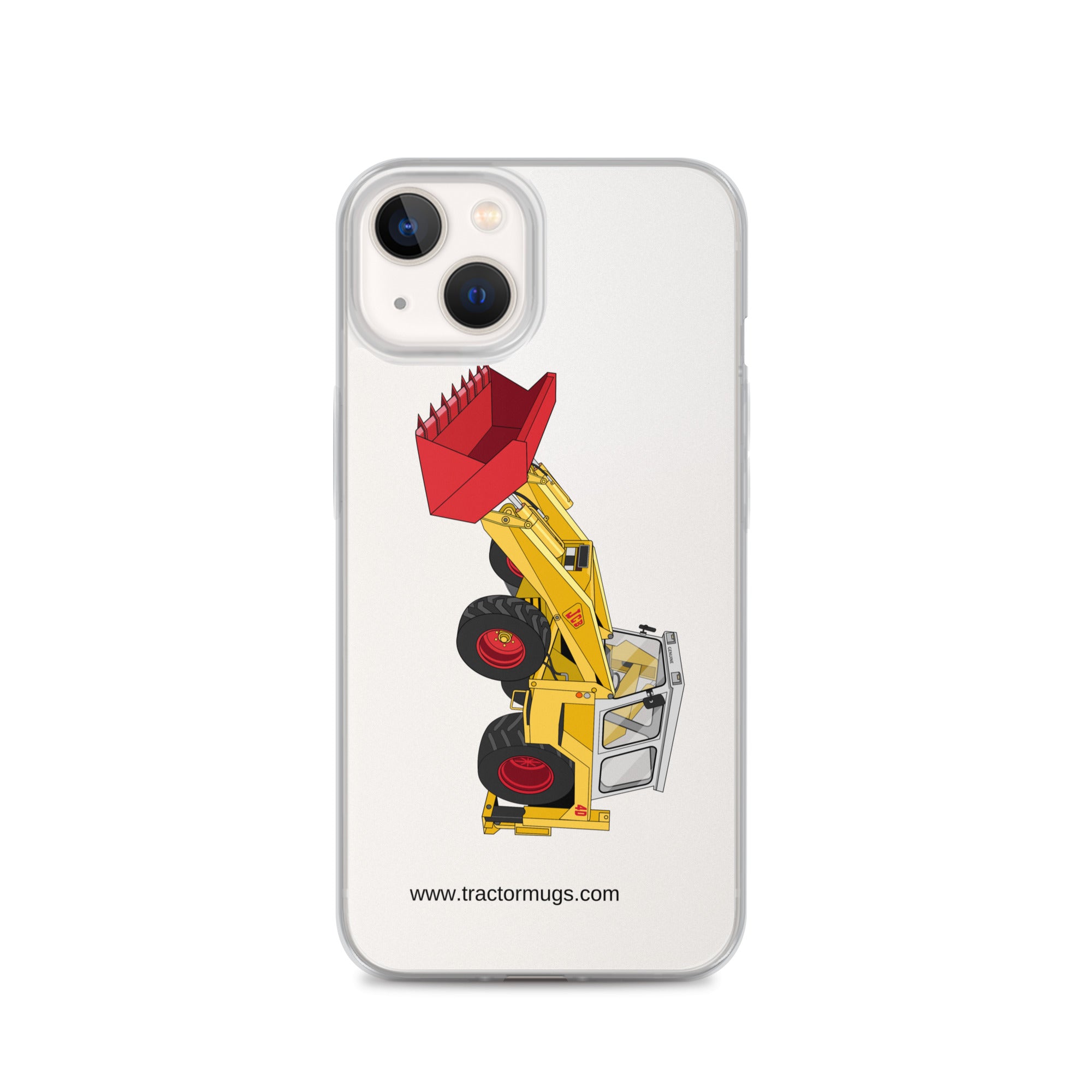 JCB Clear Case for iPhone® iPhone 13 JCB 4D Backhoe | Clear Case for iPhone® Quality Farmers Merch