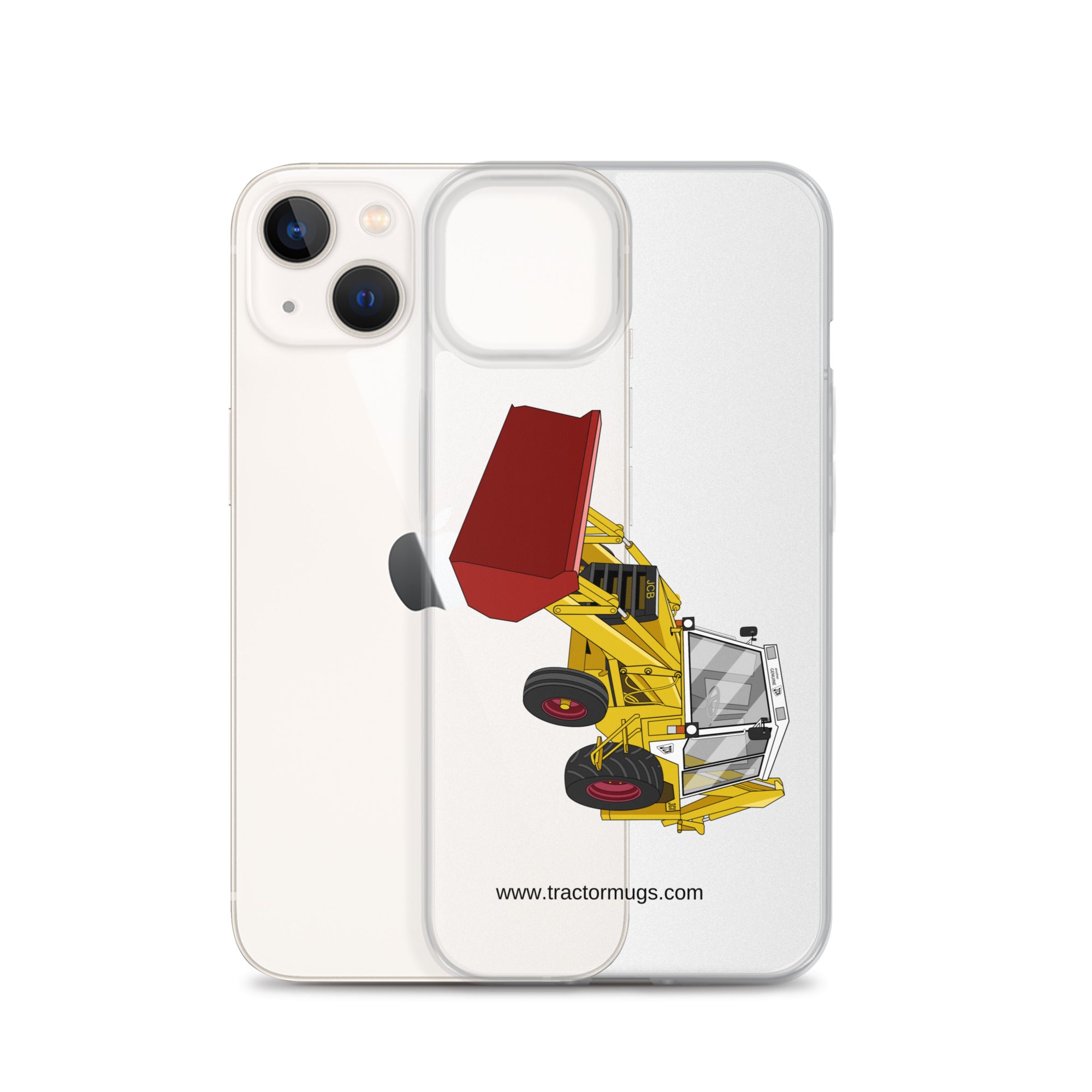 JCB Clear Case for iPhone® JCB 3CX White Cabin 2WD | Clear Case for iPhone® Quality Farmers Merch