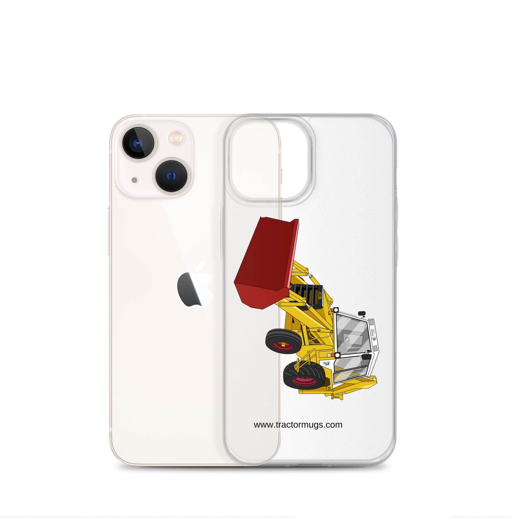 JCB Clear Case for iPhone® JCB 3CX White Cabin 2WD | Clear Case for iPhone® Quality Farmers Merch