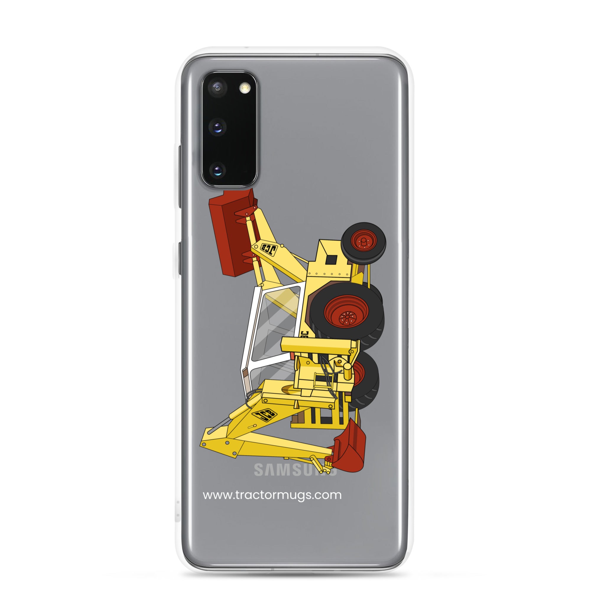 JCB Clear Case for Samsung® Samsung Galaxy S20 JCB 3C II Backhoe | Clear Case for Samsung® Quality Farmers Merch