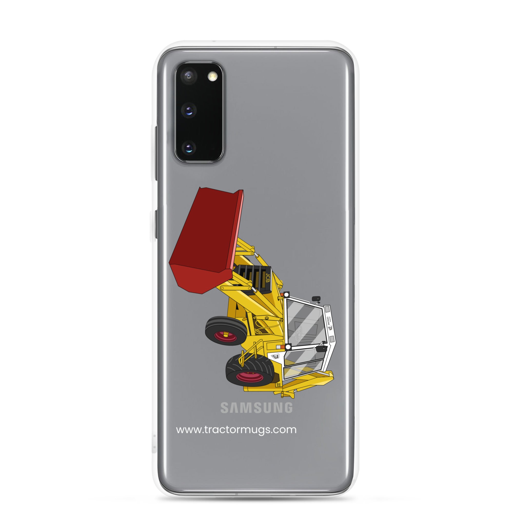 JCB Clear Case for Samsung® Samsung Galaxy S20 JCB 3CX White Cabin 2WD | Clear Case for Samsung® Quality Farmers Merch