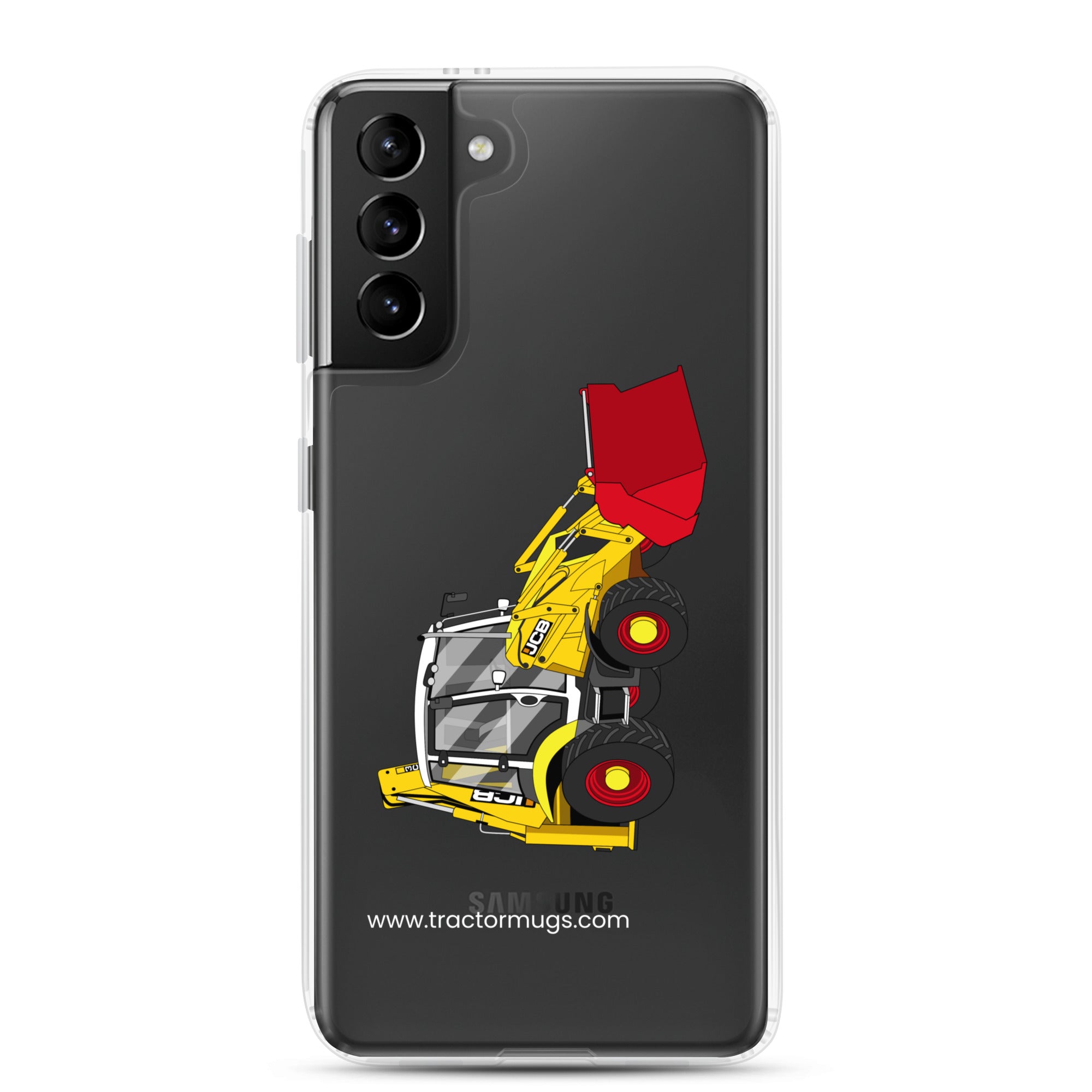 JCB Clear Case for Samsung® Samsung Galaxy S21 Plus JCB 3CX 70th Anniversary Edition | Clear Case for Samsung® Quality Farmers Merch