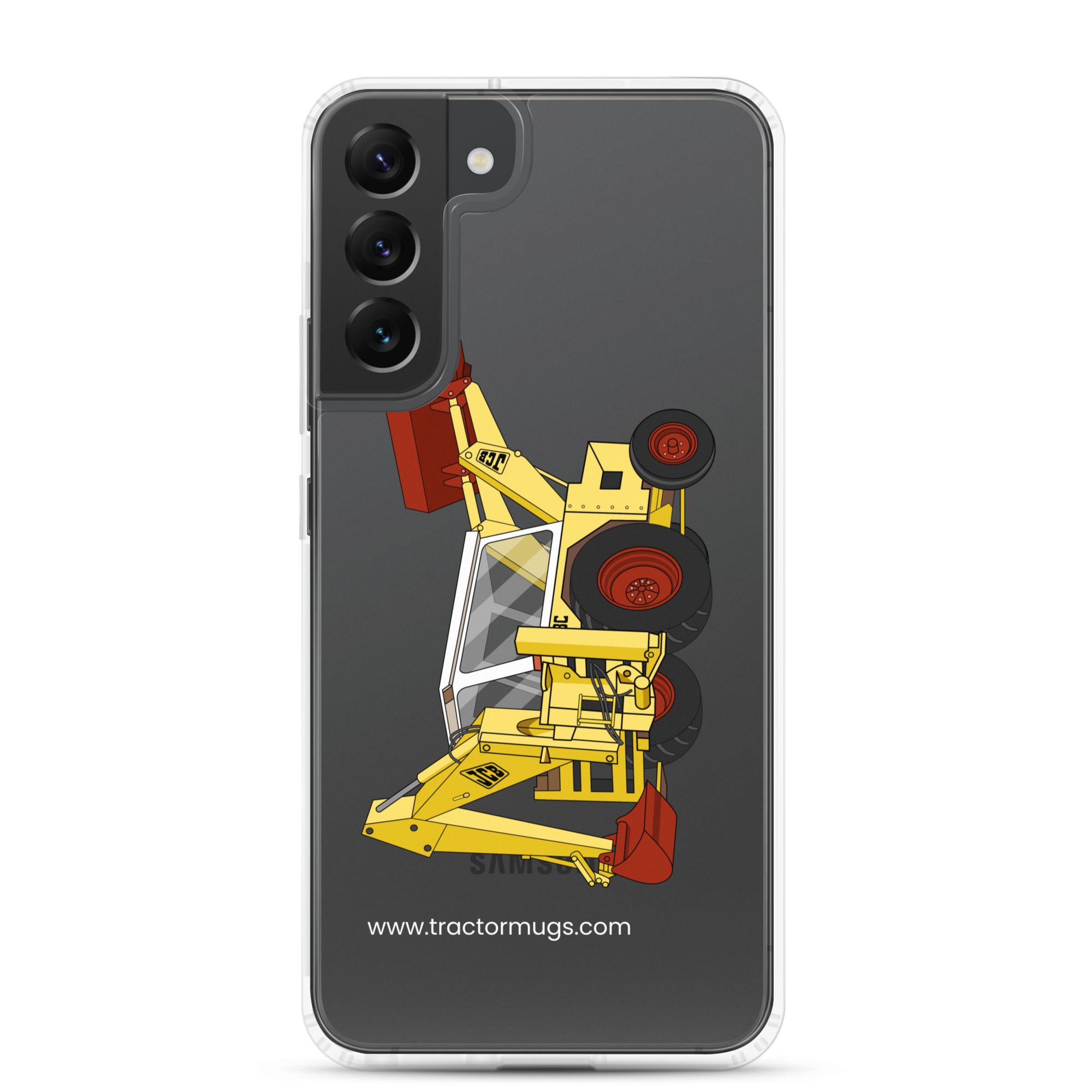 JCB Clear Case for Samsung® Samsung Galaxy S22 Plus JCB 3C II Backhoe | Clear Case for Samsung® Quality Farmers Merch