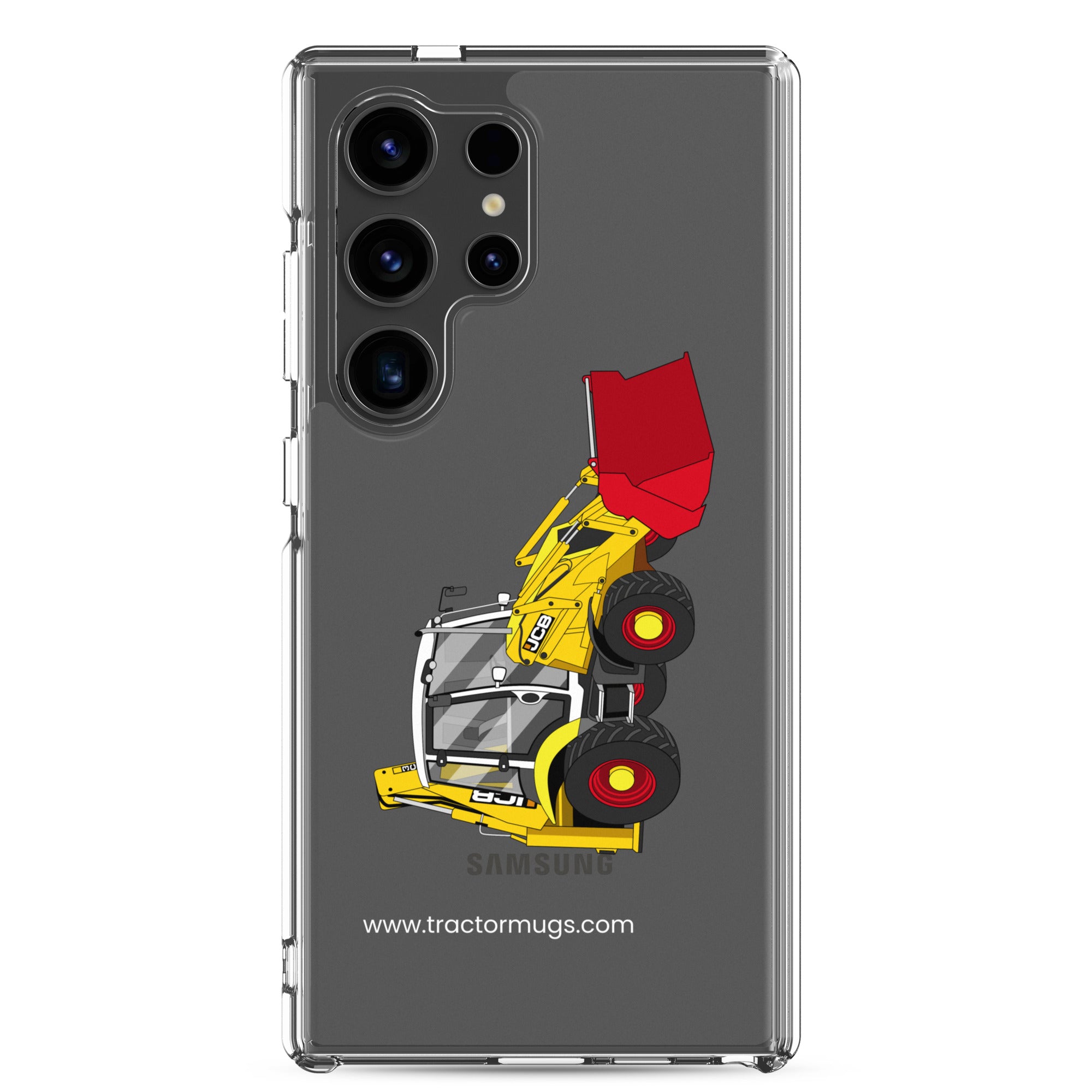 JCB Clear Case for Samsung® Samsung Galaxy S24 Ultra JCB 3CX 70th Anniversary Edition | Clear Case for Samsung® Quality Farmers Merch