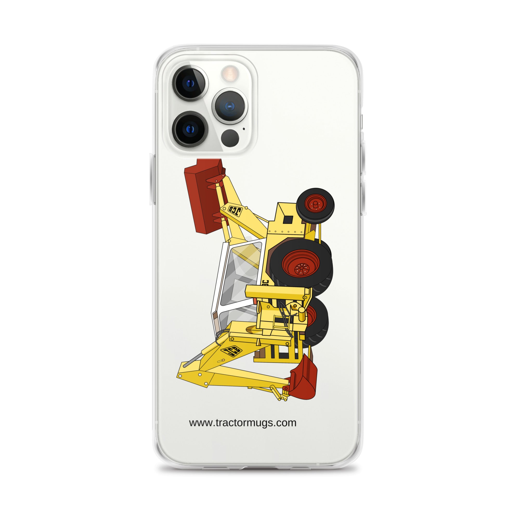 JCB iPhone 12 Pro Max JCB 3C II Backhoe | Clear Case for iPhone® Quality Farmers Merch