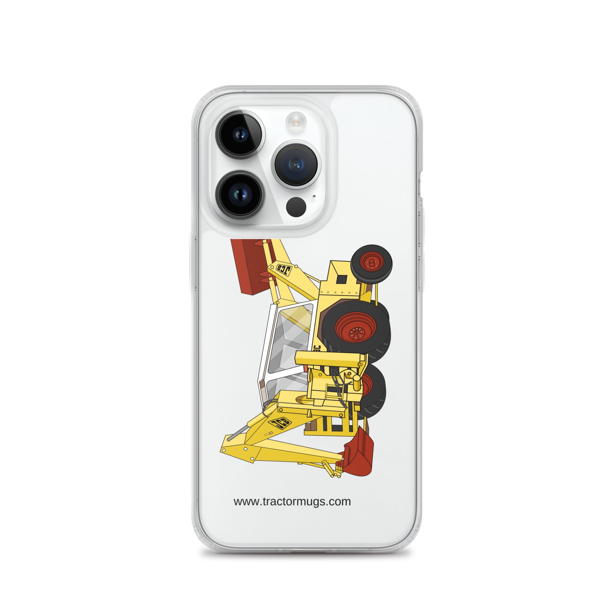 JCB iPhone 14 Pro JCB 3C II Backhoe | Clear Case for iPhone® Quality Farmers Merch