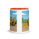 JCB JCB 80's White Cab Man | Mug with Color Inside Quality Farmers Merch