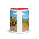 JCB JCB 80's White Cab Man | Mug with Color Inside Quality Farmers Merch
