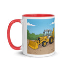 JCB JCB 80's White Cab Man | Mug with Color Inside Quality Farmers Merch