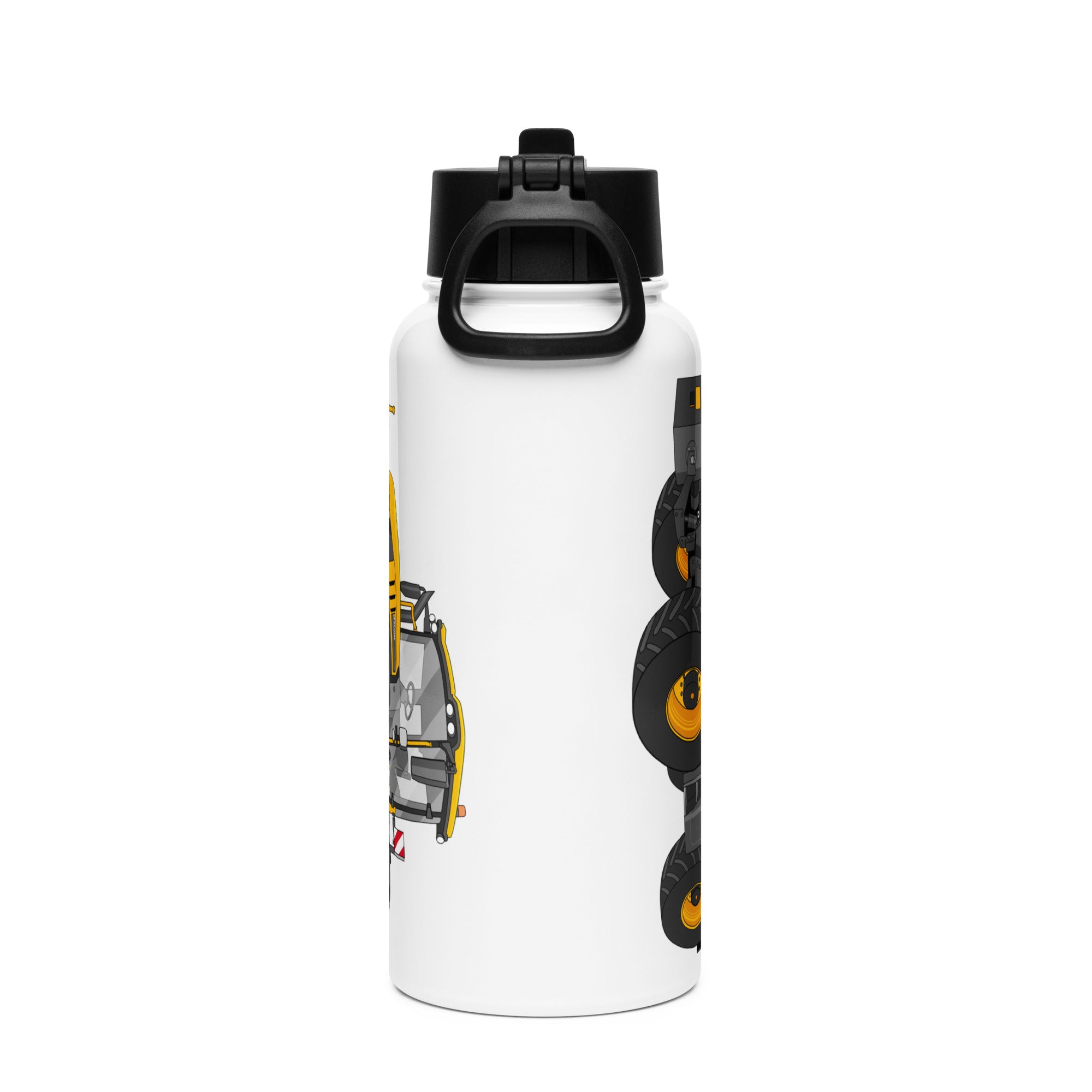JCB JCB Fastrac 4220 Icon | Stainless steel water bottle with a straw lid Quality Farmers Merch