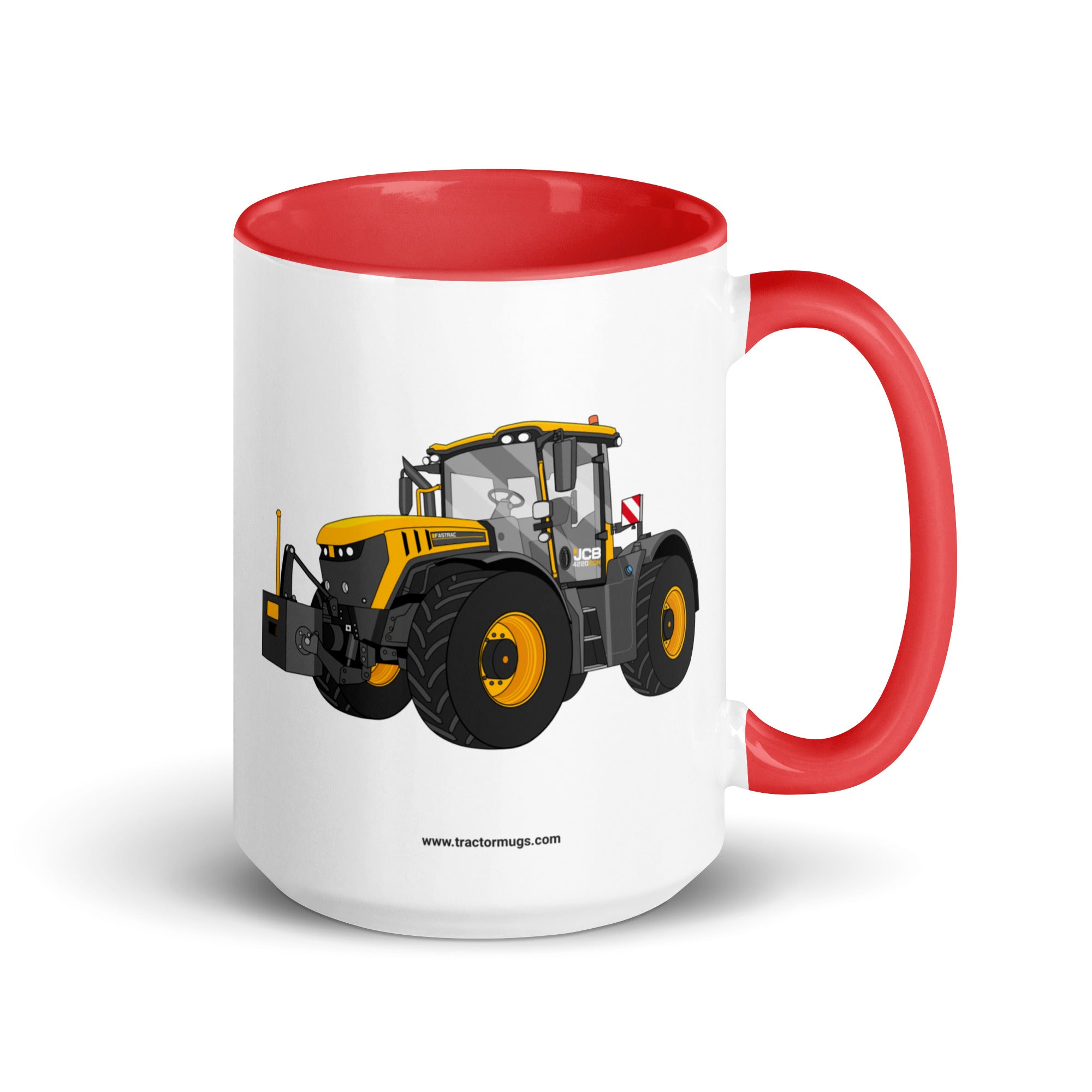 JCB Red / 15 oz JCB Fastrac 4220 Icon | Mug with Color Inside Quality Farmers Merch