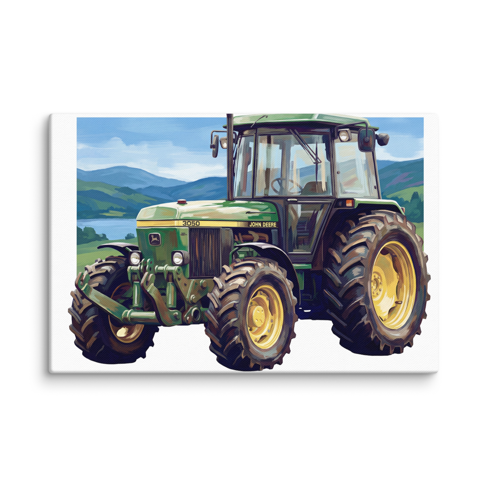John Deere 12″×18″ John Deere 3050 | Splash Art Canvas Quality Farmers Merch