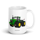 John Deere 15 oz John Deere 9R 640 | White glossy mug Quality Farmers Merch