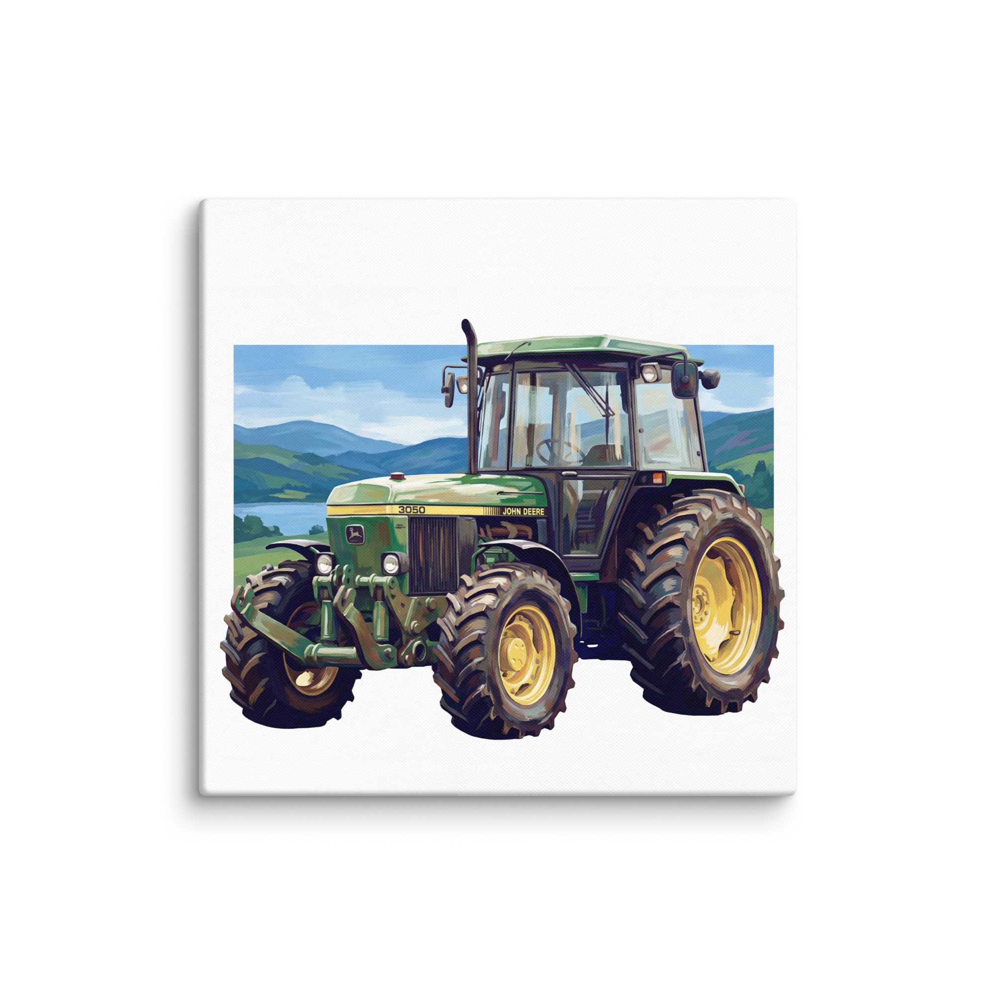 John Deere 26″×26″ John Deere 3050 | Splash Art Canvas Quality Farmers Merch