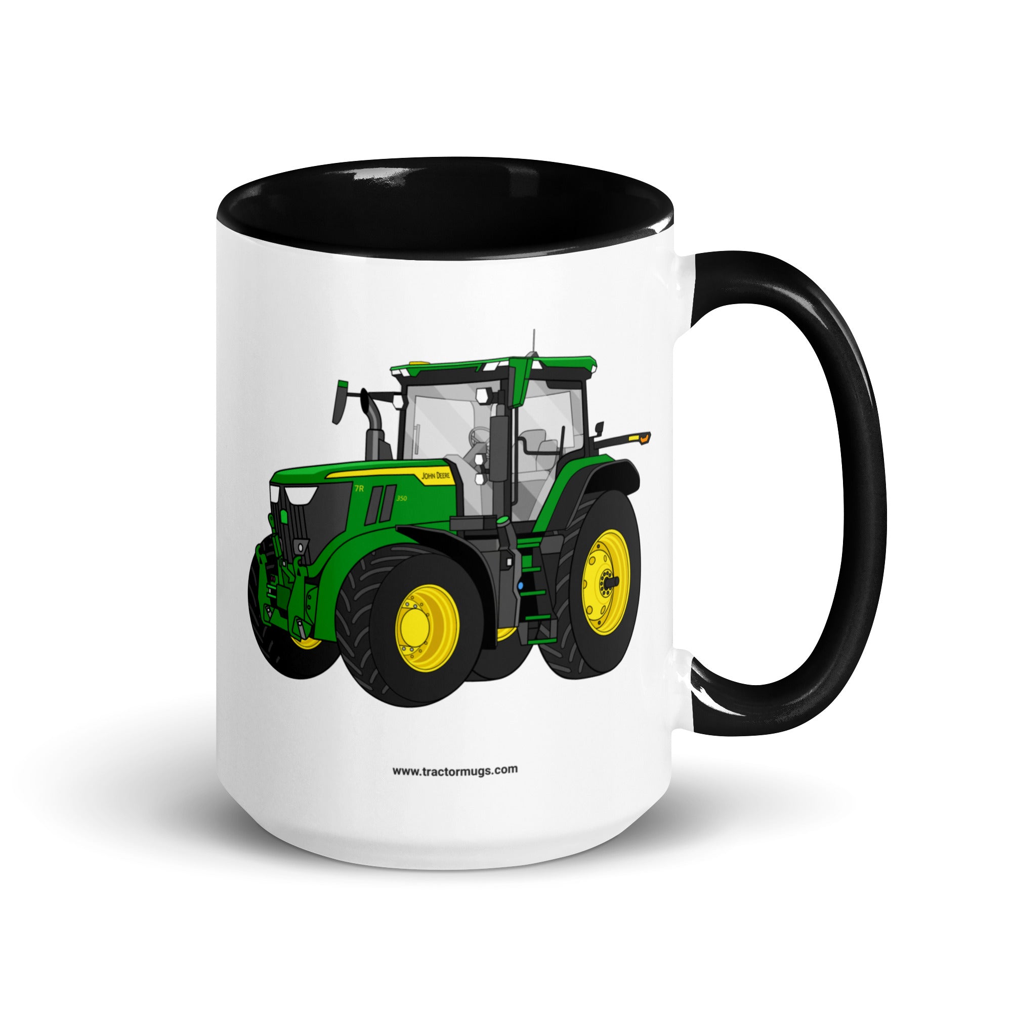 John Deere Black / 15 oz John Deere 7R 350 Auto Power | Mug with Color Inside Quality Farmers Merch
