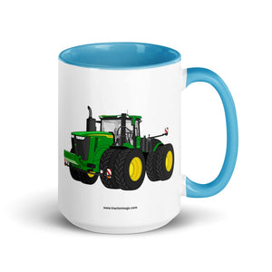 John Deere Blue / 15 oz John Deere 9R 640 | Mug with Color Inside Quality Farmers Merch