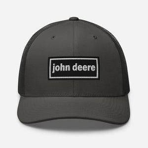 John Deere Charcoal Oasis Style Retro John Deere | Trucker Cap Quality Farmers Merch