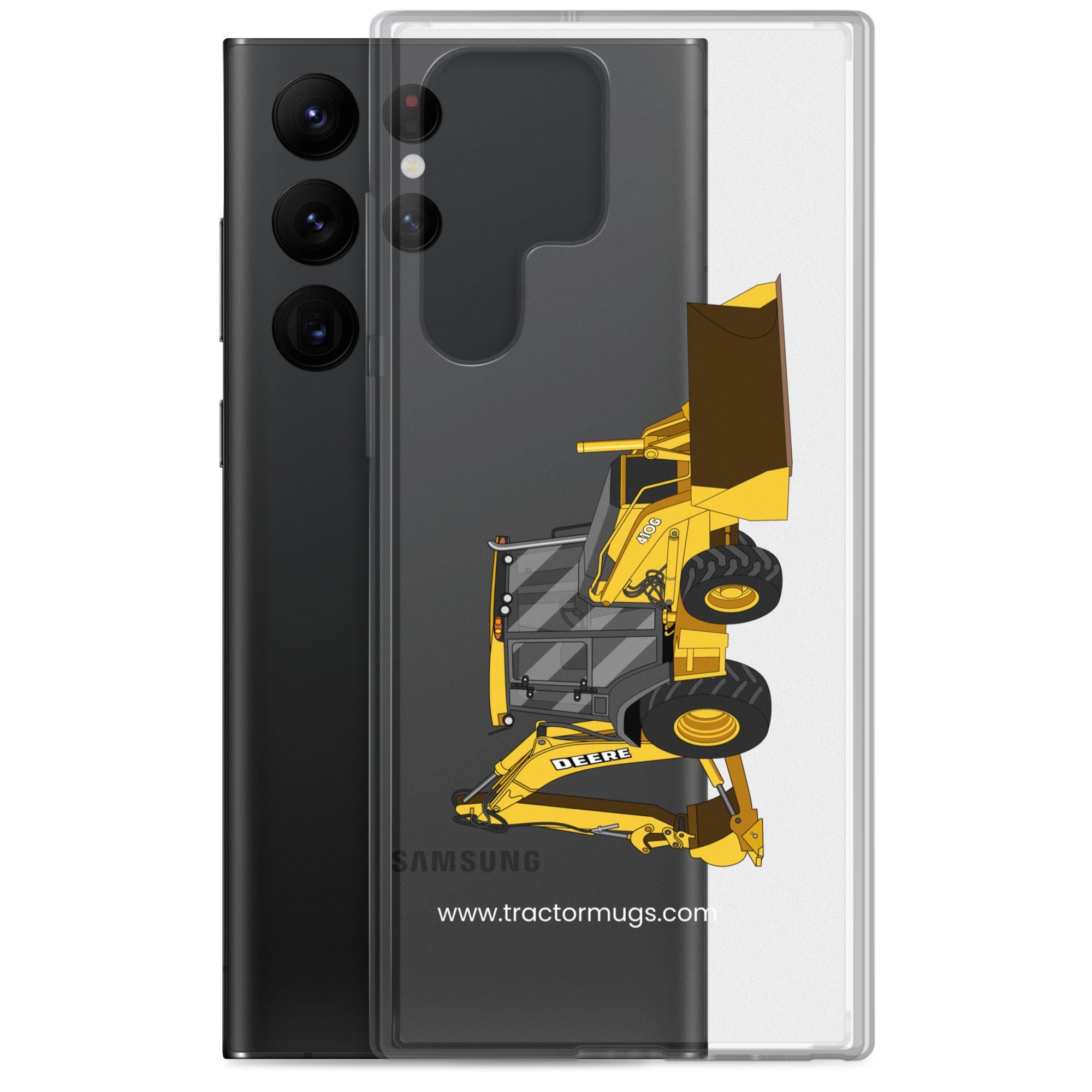 John Deere Clear Case for Samsung® John Deere 410G Backhoe | Clear Case for Samsung® Quality Farmers Merch