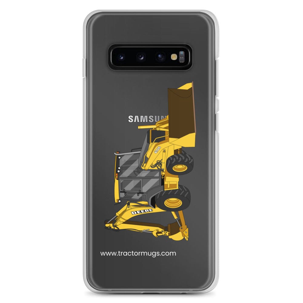 John Deere Clear Case for Samsung® Samsung Galaxy S10+ John Deere 410G Backhoe | Clear Case for Samsung® Quality Farmers Merch