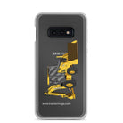 John Deere Clear Case for Samsung® Samsung Galaxy S10e John Deere 410G Backhoe | Clear Case for Samsung® Quality Farmers Merch