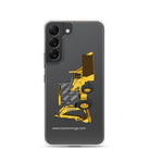 John Deere Clear Case for Samsung® Samsung Galaxy S22 John Deere 410G Backhoe | Clear Case for Samsung® Quality Farmers Merch