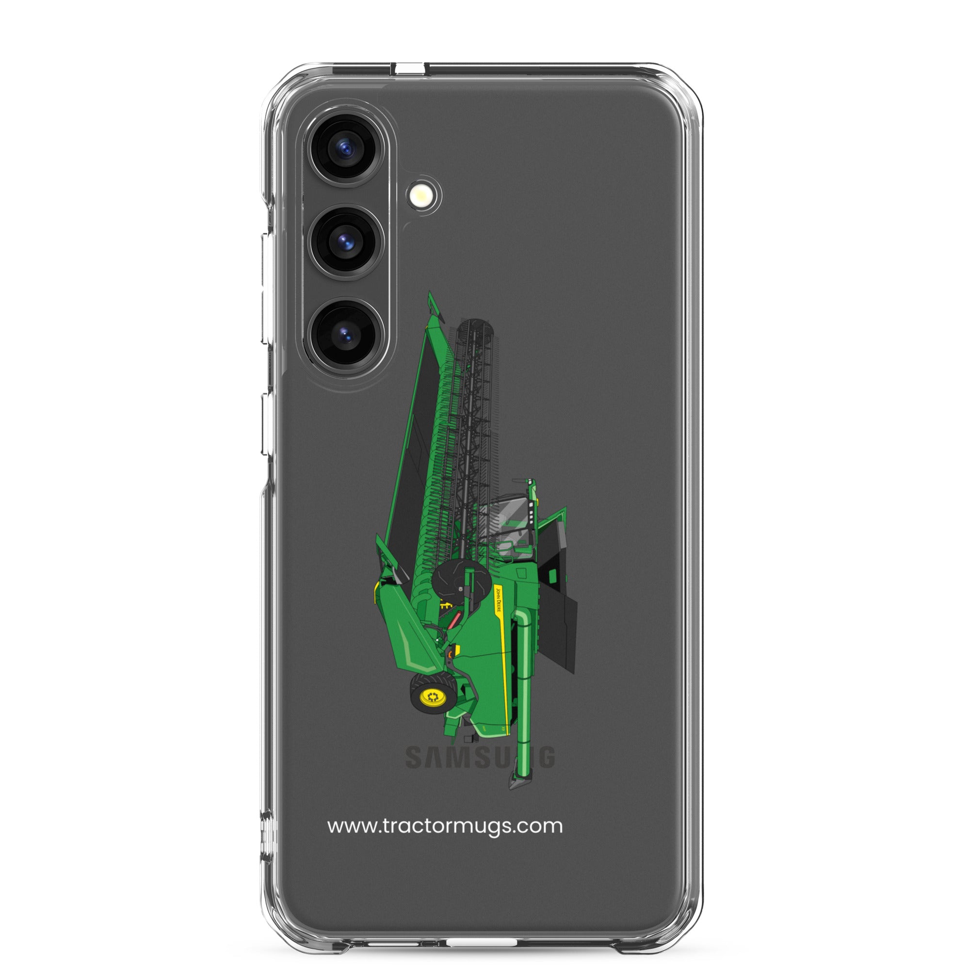 John Deere Clear Case for Samsung® Samsung Galaxy S24 Plus John Deere X9 1100 Combine | Clear Case for Samsung® Quality Farmers Merch