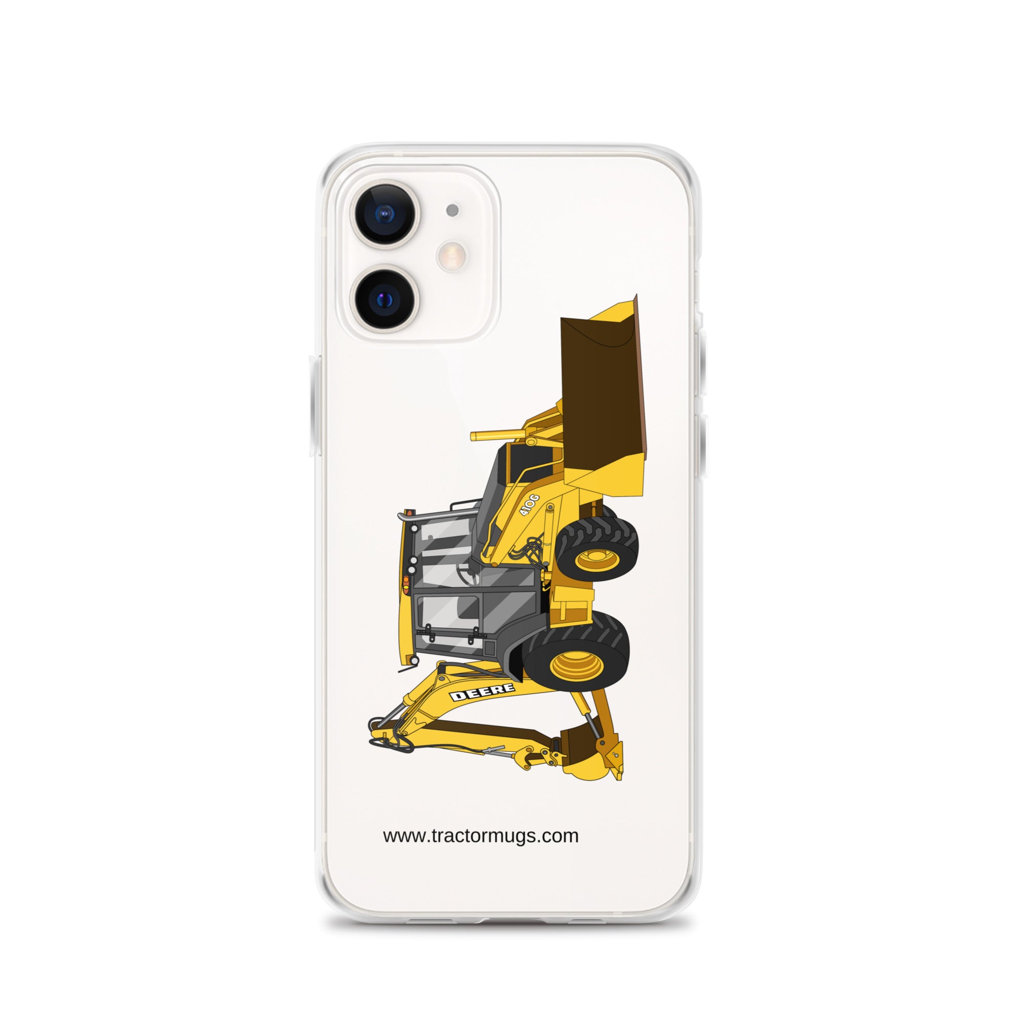 John Deere iPhone 12 John Deere 410G Backhoe | Clear Case for iPhone® Quality Farmers Merch