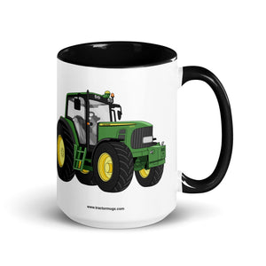 John Deere Mug with Color Inside Black / 15oz John Deere 6930 | Mug with Color Inside Quality Farmers Merch