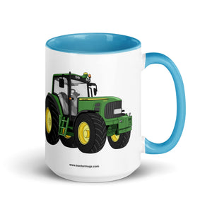 John Deere Mug with Color Inside Blue / 15oz John Deere 6930 | Mug with Color Inside Quality Farmers Merch