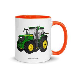 John Deere Orange / 11 oz John Deere 7R 350 Auto Power | Mug with Color Inside Quality Farmers Merch